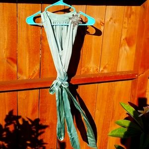 Mint green shimmery blouse